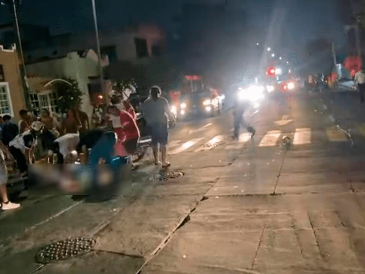 Choque de motos deja dos personas heridas en Veracruz