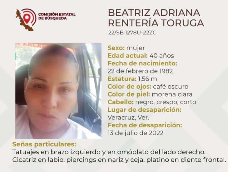 Reportan a mujer como desaparecida en el Puerto de Veracruz
