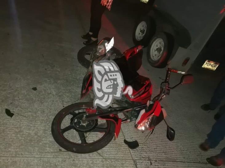 Motociclista queda tendido en carretera de Misantla tras derrapar