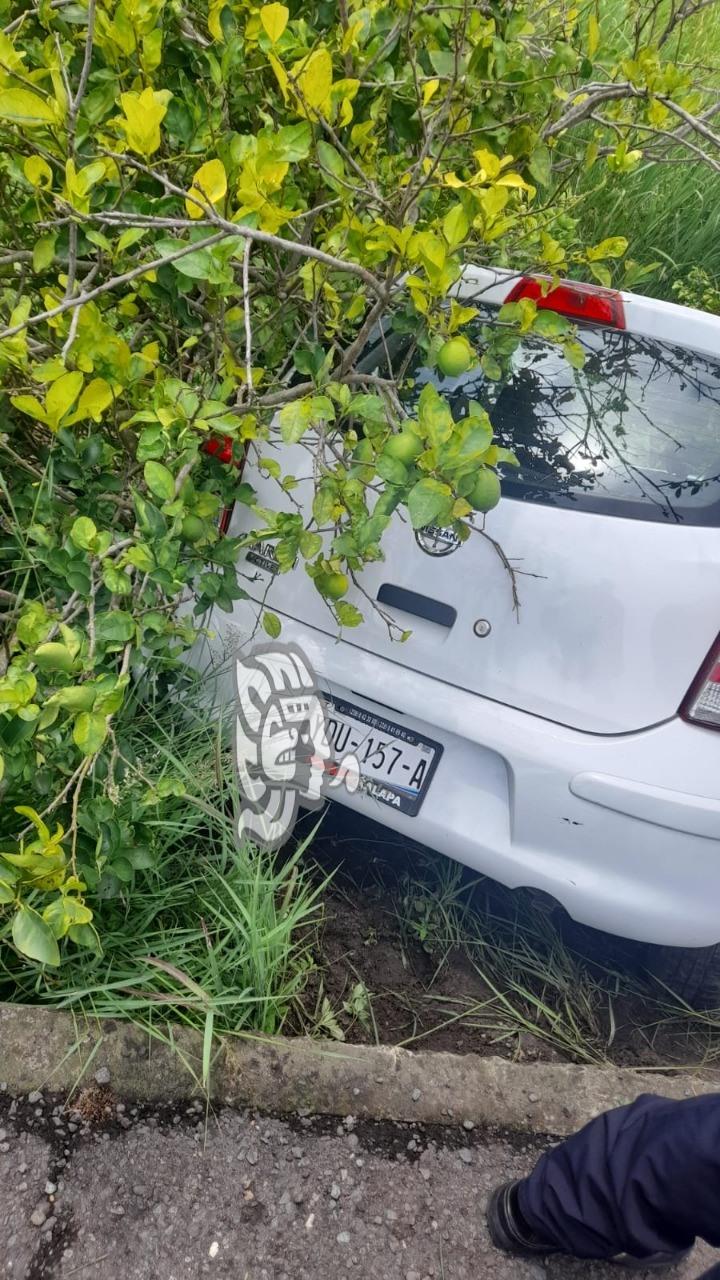 Accidente sobre la carretera Xalapa-Alto Lucero deja dos heridos