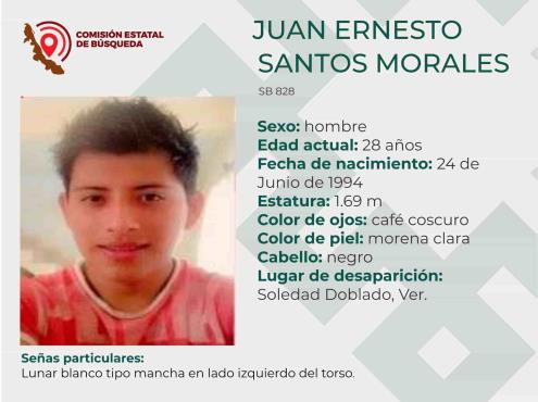 6 años sin Juan Ernesto Santos, joven desaparecido en Soledad de Doblado