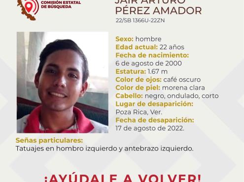 Reportan desaparición de joven en Poza Rica