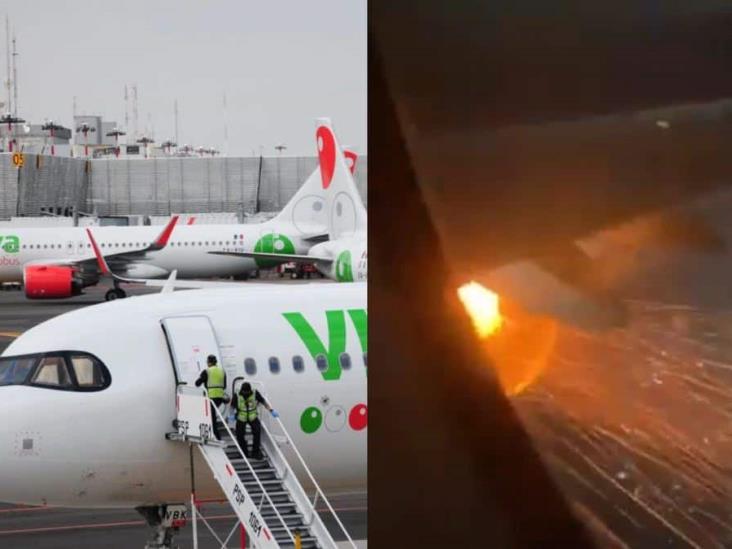 Viva Aerobus responde a video donde hay una falla en la turbina de un avión