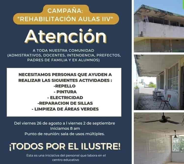 Piden sumarse a la rehabilitación del Instituto Ilustre Veracruzano
