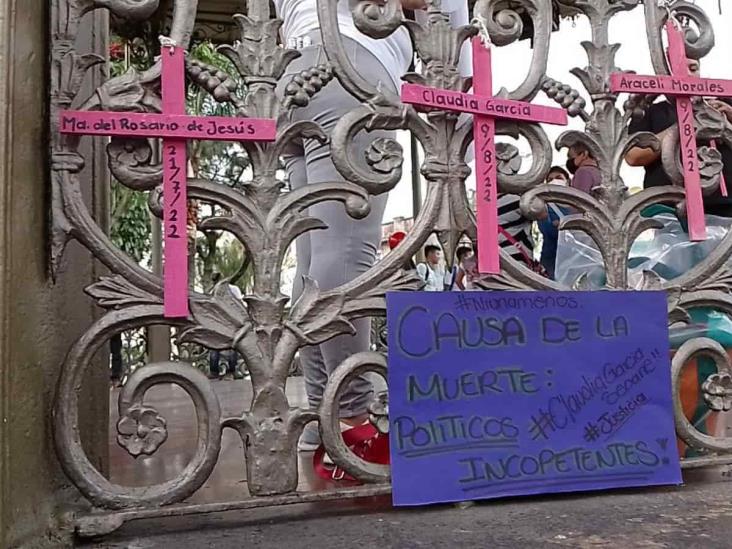 En Orizaba, Colectivo Marea Verde recuerda a víctimas de feminicidio (+Video)