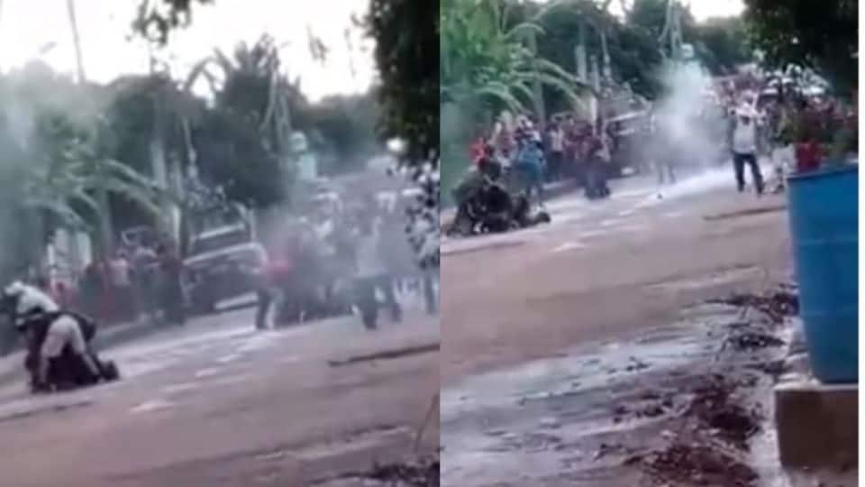 Liberan a policías de la Fuerza Civil retenidos por pobladores en Soteapan