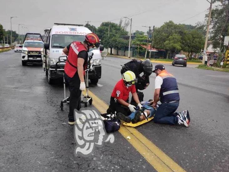 Hospitalizan a motociclista accidentado en tamo Cosolea-Mina