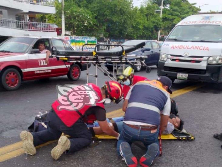 Hospitalizan a motociclista accidentado en tamo Cosolea-Mina