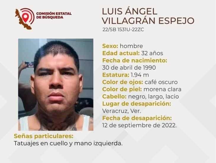 Luis Ángel Villagrán desapareció hace 3 días en calles de la ciudad de Veracruz