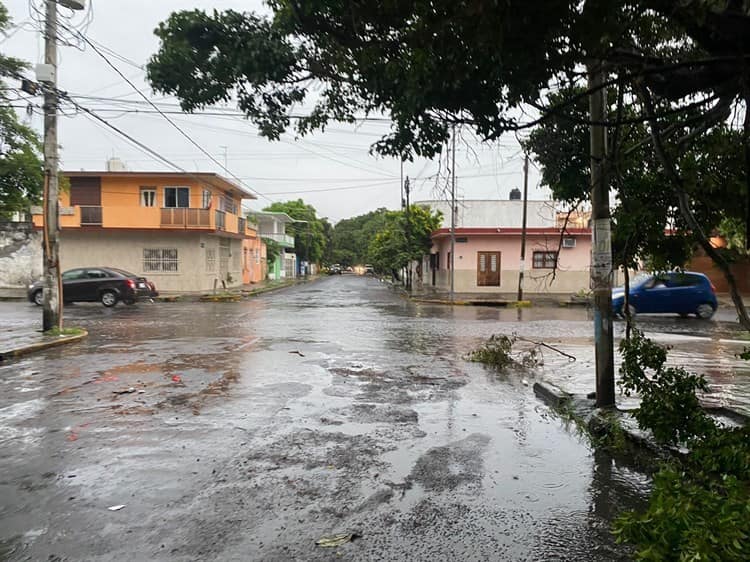 Calles se inundan por lluvias en Veracruz (+Video)