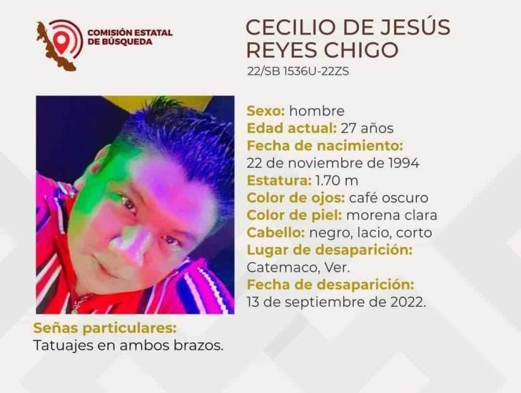 En Catemaco buscan a Cecilio Reyes, desaparecido hace 3 días
