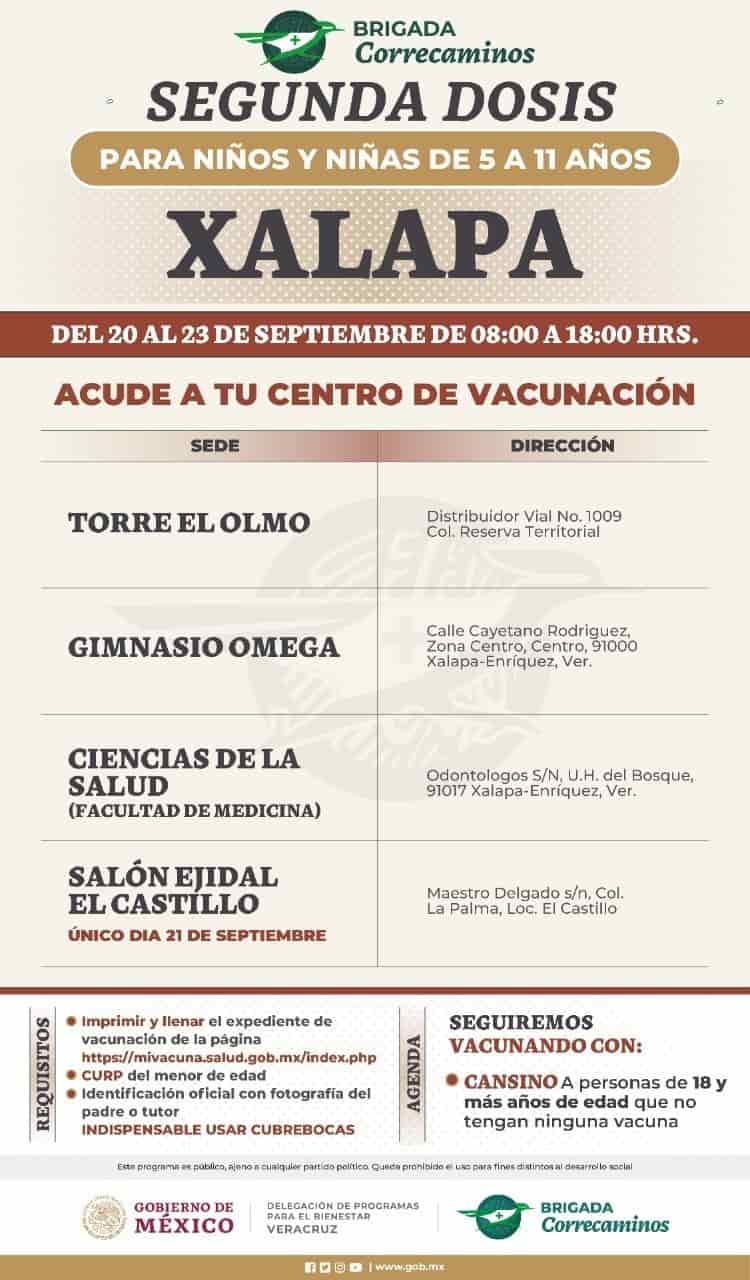 Segunda dosis covid para niños en Veracruz y Boca; checa las fechas (+Video)