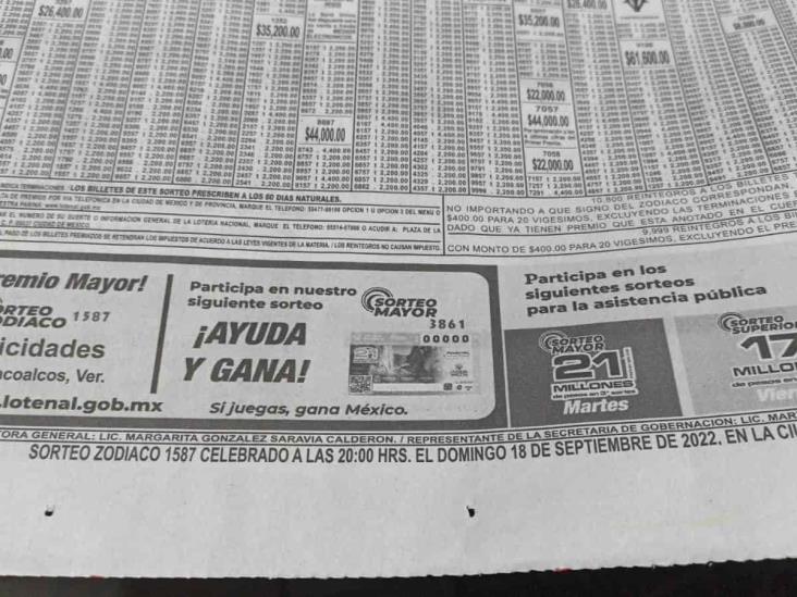 Cae Premio Mayor de la Lotería en el estado de Veracruz