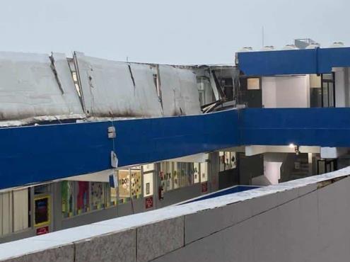 Se derrumba techo de escuela en Boca del Río por fuertes lluvias (+Video)