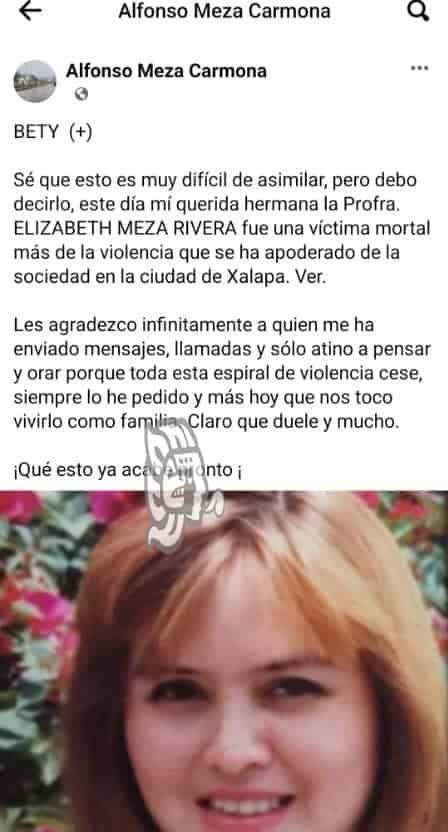 Maestra asesinada en Xalapa era de Misantla 