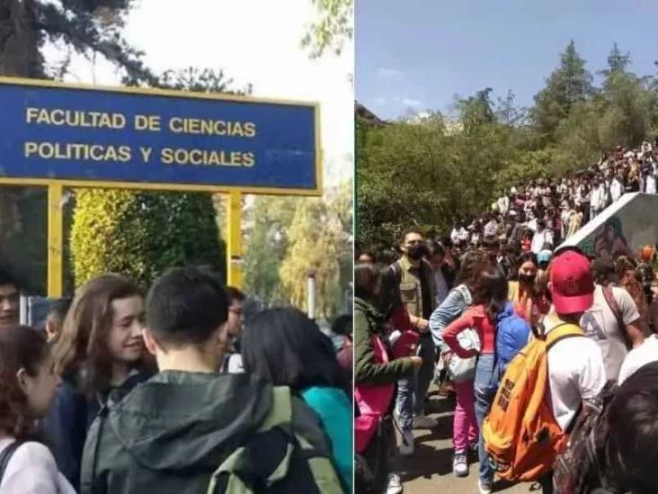 Desalojan a estudiantes de la UNAM tras amenaza de bomba