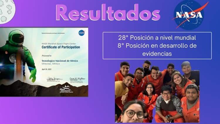 Instituto Tecnológico de Veracruz ocupa octavo lugar dentro de concurso en la NASA