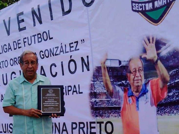 Reconoce futbol amateur a José Luis Peregrina Prieto