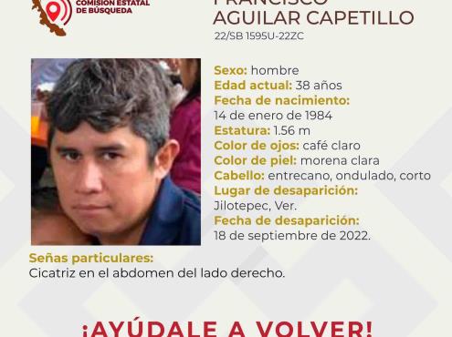 Hombre de 38 años desaparece en Jilotepec