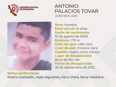 Desaparece menor de 14 años en calles de Boca del Río
