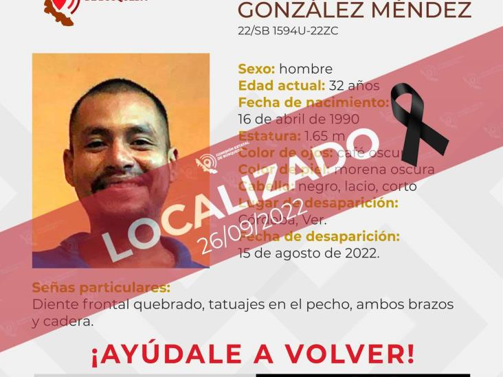 Localizan sin vida a José Vicente González, reportado como desaparecido en Córdoba