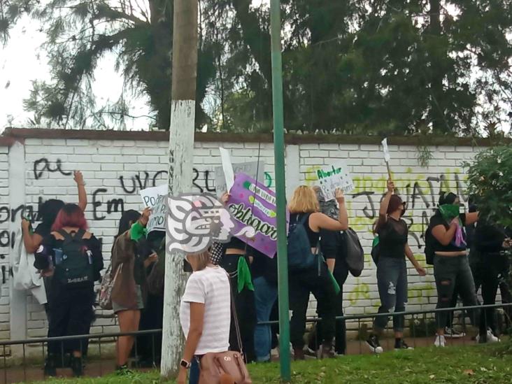 Pintas en Xalapa, en marcha feminista; enojo porque aborto es simulación (+Video)