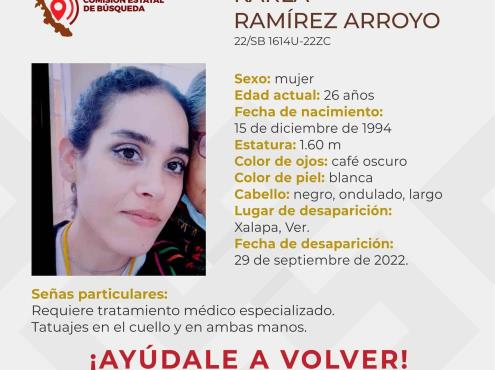 Buscan a joven mujer desaparecida en Xalapa