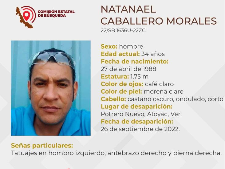 ¿Lo has visto? Desaparece hombre de 34 años en Atoyac