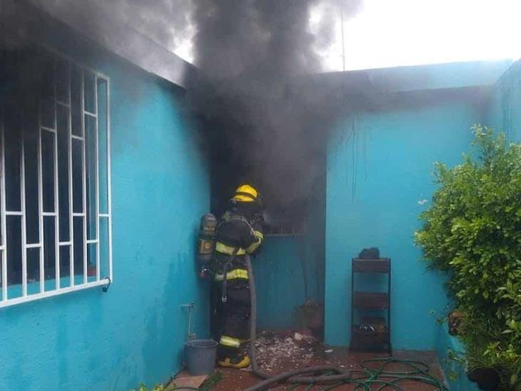 Se incendia vivienda en el Infonavit Las Brisas en Veracruz (+Video)