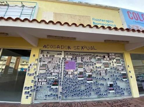 Presunto agresor sexual denuncia a su víctima por pintas en su clínica de Veracruz