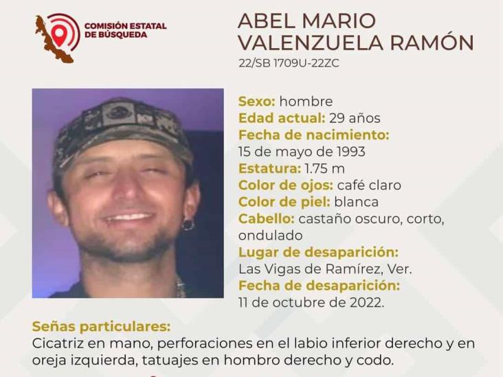 Buscan a Abel Mario; desapareció en Las Vigas de Ramírez