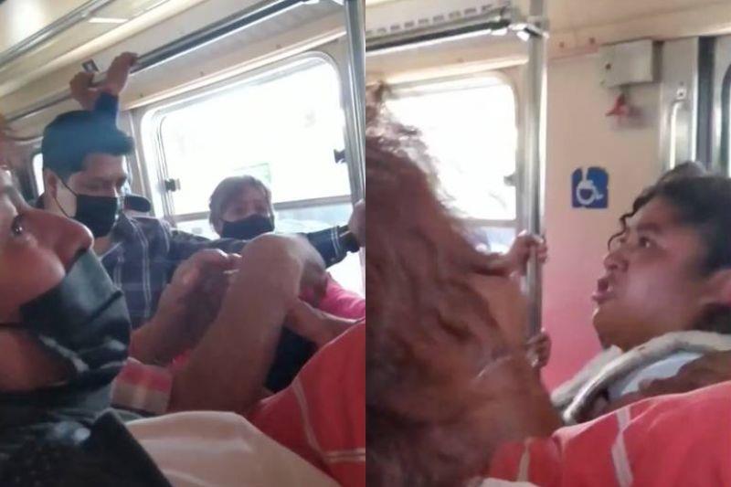 ¡Se armó la gorda! pelean mujeres en el Tren Ligero de la Ciudad de México