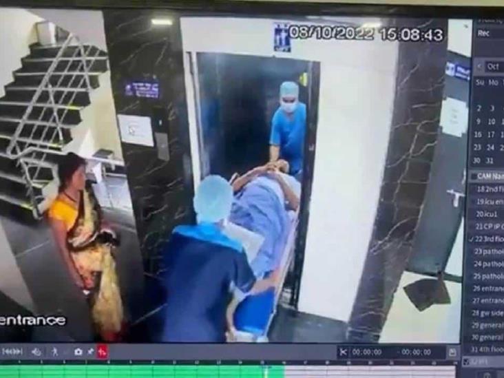 Se desploma elevador de hospital con paciente y enfermero (+Vídeo)