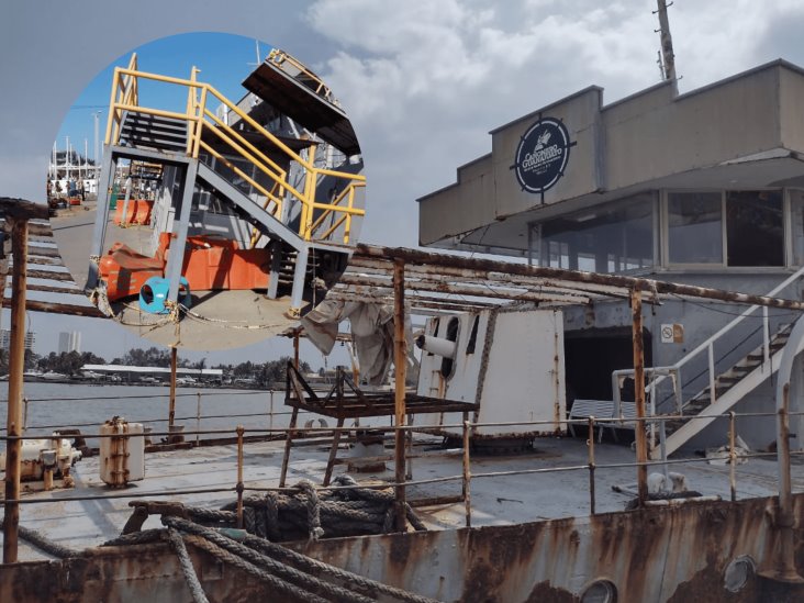 Corrosión y desinterés acabaron con el Buque Guanajuato en Boca del Río
