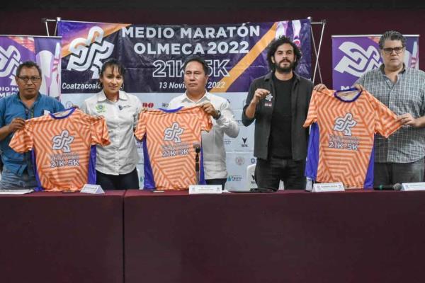 Presentan Medio Maratón Olmeca 21k y 5k 2022