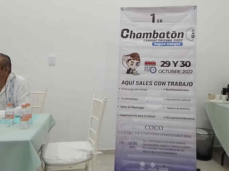 Realizarán Chambatón en Orizaba para ofrecer empleos en sector restaurantero