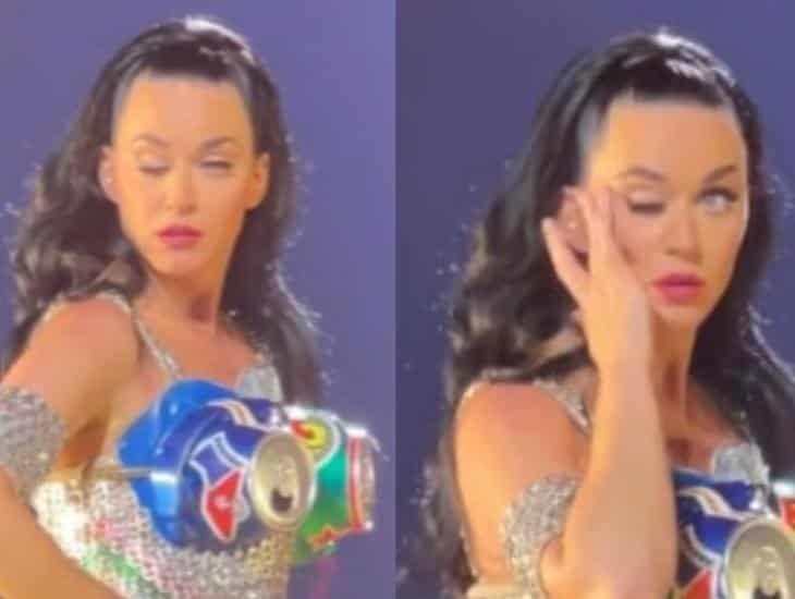Katy Perry pierde control de su ojo derecho en concierto (+video)