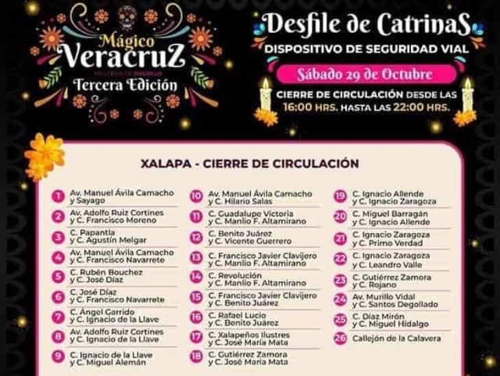 ¡Atención! Cerrarán centro de Xalapa por desfile de catrinas; te decimos cuándo