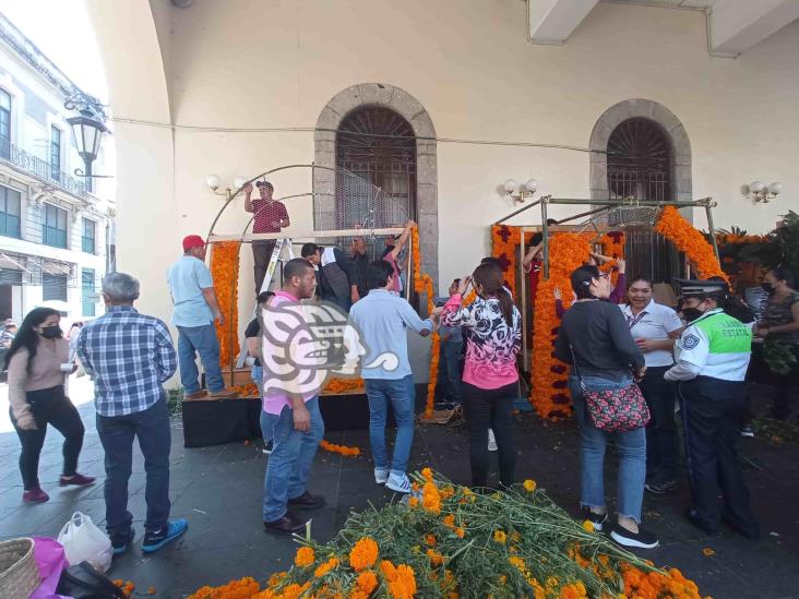 Huele a flor de Cempasúchil: instalan altares en corazón de Xalapa (+Video)
