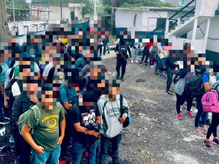 Resguarda SSP a 154 migrantes en la zona sur