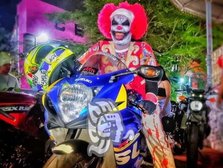 Motociclistas realizan rodada de terror en Minatitlán