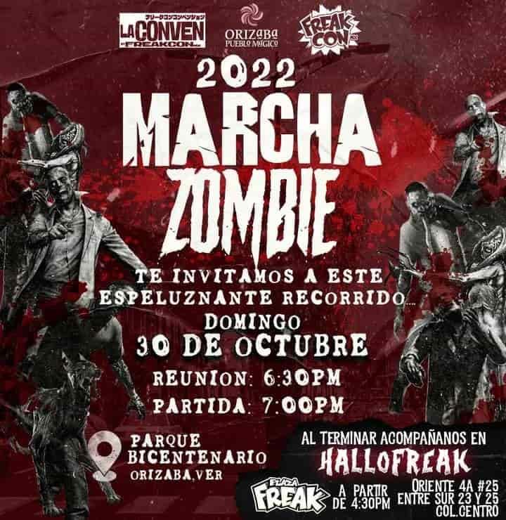 Realizarán Marcha Zombie Freak este domingo en Orizaba