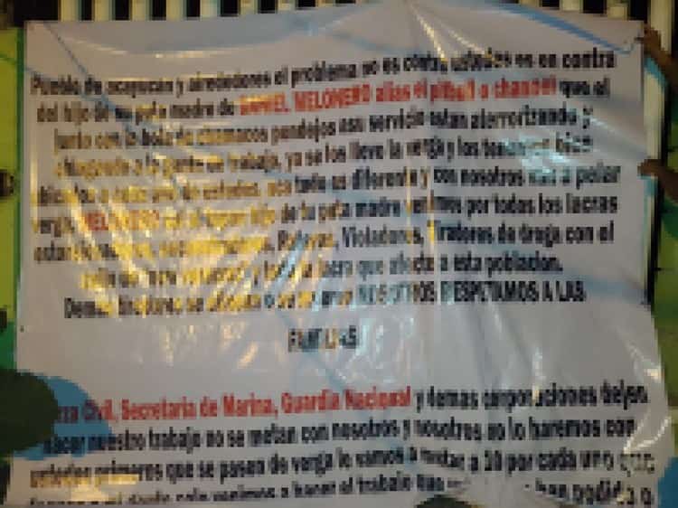 Advierten limpia de criminales en Acayucan; dejan intimidante mensaje