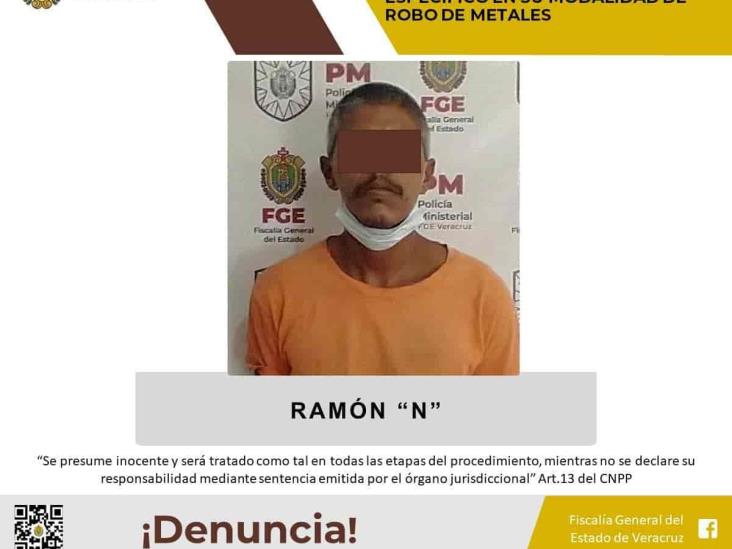 Detenido por robar metales, libre bajo fianza en San Andrés Tuxtla