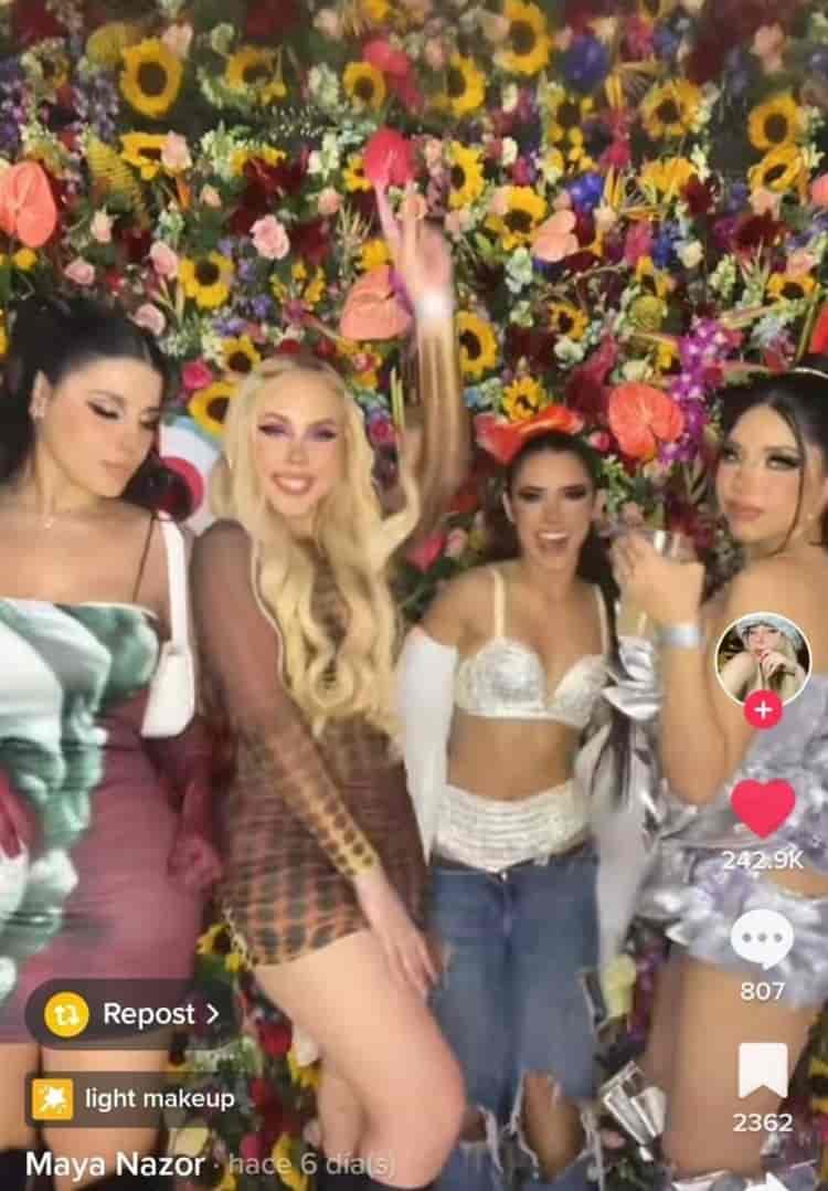 Yeri MUA y Maya Nazor, novia de Santa Fe Klan, juntas en Tik Tok (+Video)