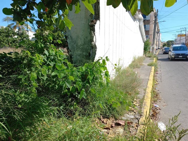 Vecinos urgen atender terreno deteriorado en fraccionamiento de Boca del Río