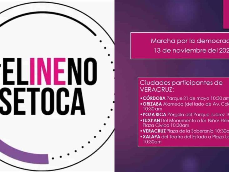Estas ciudades de Veracruz se unirán a marcha en defensa del INE