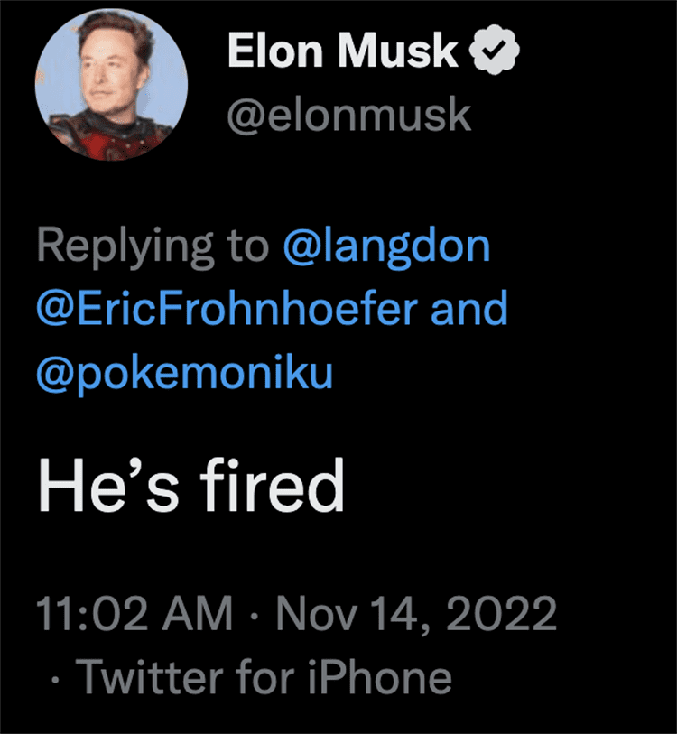 Elon Musk despide a trabajador de Twitter por corregirlo públicamente