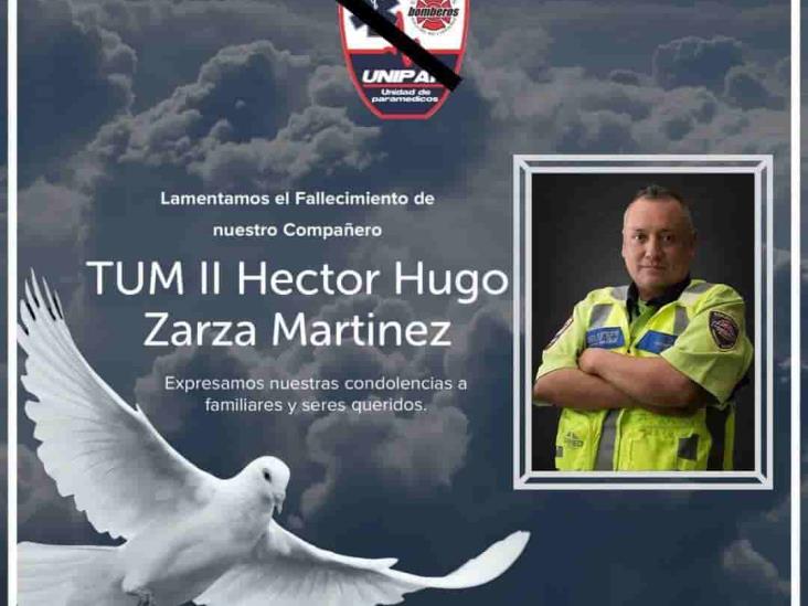 Fallece Héctor Hugo Zarza, paramédico de Bomberos Conurbados de Boca del Río