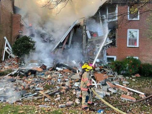 Explosión e incendio en edificio de Maryland, EE. UU, deja 10 heridos
